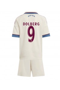 Fotbalové Dres Ajax Kasper Dolberg #9 Dětské Třetí Oblečení 2025-26 Krátký Rukáv (+ trenýrky)